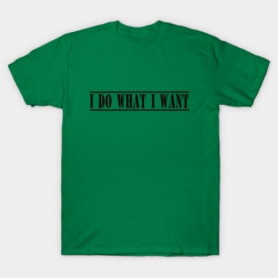 I Do What I Want Funny, Sarcastic, Witty Saying T-Shirt